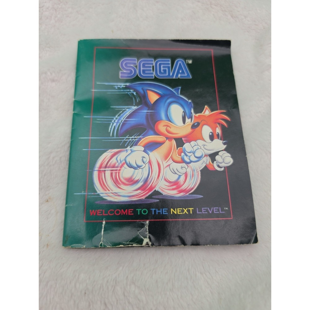 Vintage SEGA Genesis‎ Brochure Foldout Poster Sonic Hedgehog Jurassic Park